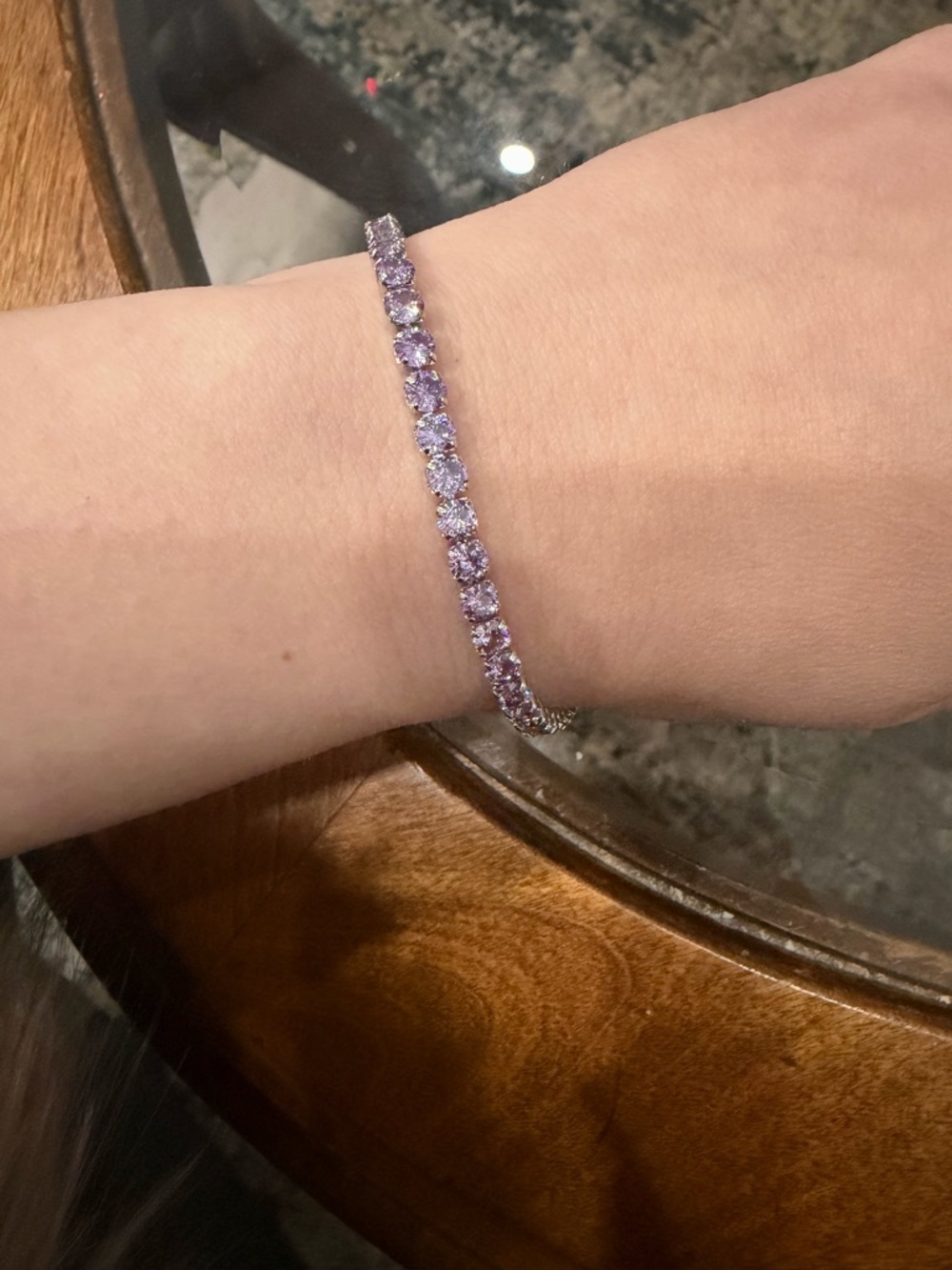 Amethyst-Color Tennis Bracelet for Women